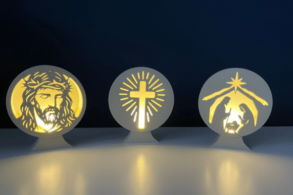 3D Christmas LED Ornament Stand: Glowing Holiday Decor