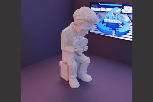 Broken Heart Man: The 3D Sculpture of Emotion