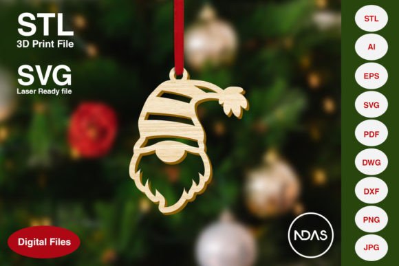 Charming Gnome Head Christmas Decor Ornaments for Festive Crafts