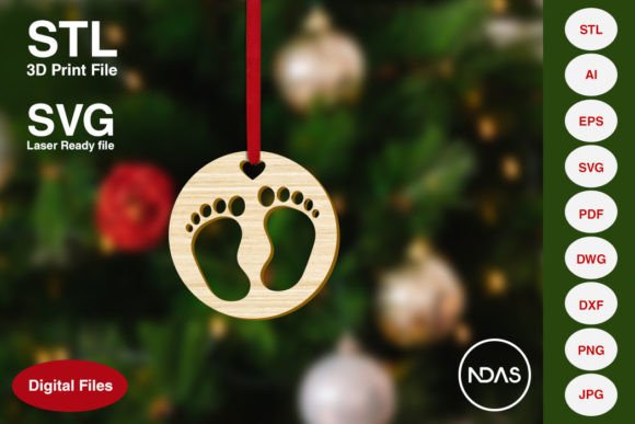 Cherish Tiny Moments with a Baby Foot Print Christmas Decoration