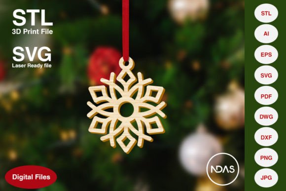 Create Festive Magic with Snowflake Christmas Tree Ornament 7b