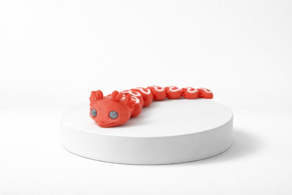Cute Valentine Heart Dragon: A Charming 3D Print Design