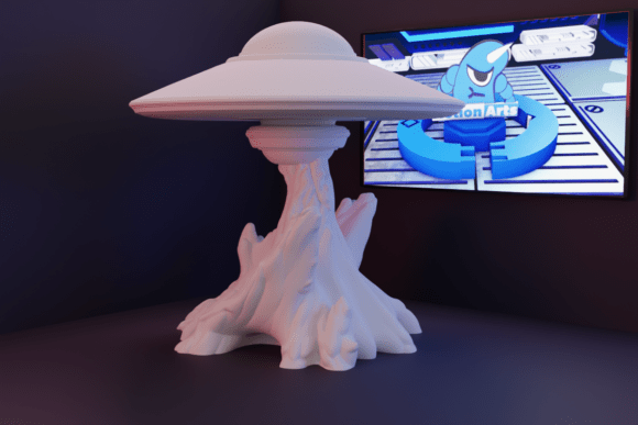 Disco Voador Sobre Montanhas: A 3D STL File for Sci-Fi Lovers