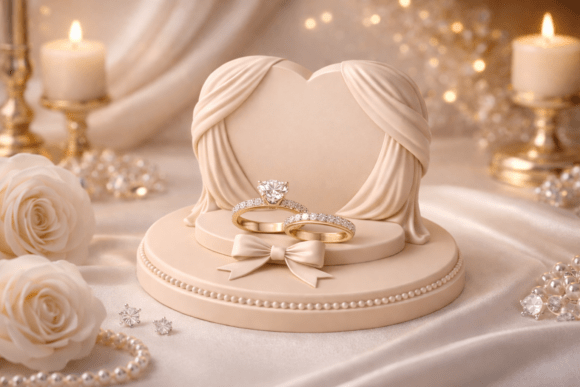 Elegant Ring Display Stand - Wedding Ring STL for 3D Printing