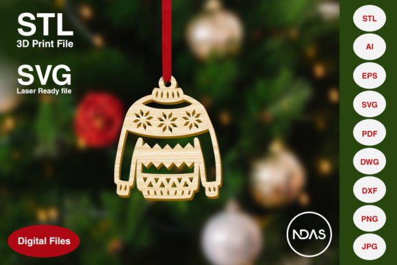 Festive Sweater Christmas Tree Decoration Design