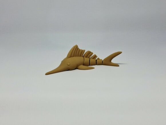 Stylized Flexi Marlin Fish: A Fun 3D Printable Model