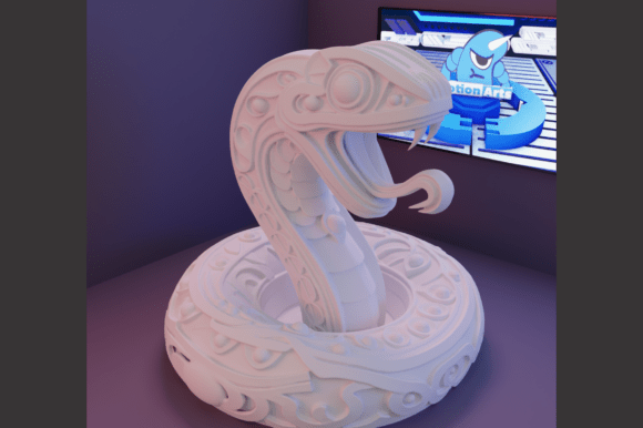 Tribal Snake Cobra: A Symbol of Power in 3D Art