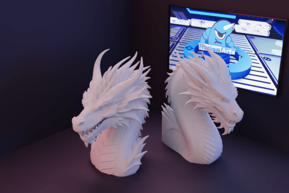 Unleash Epic Detail: The Dragon Head 3D Model