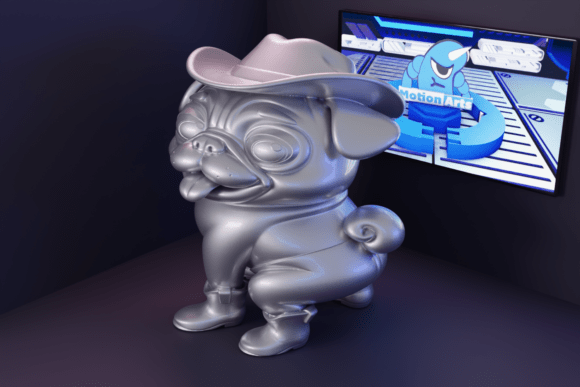 Weird Cowboy Pug in 3D: A Fun STL Model for Your Collection