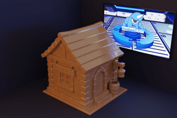 Wooden Playhouse: A Charming 3D Printable Model
